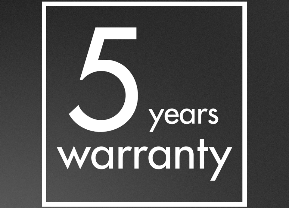 5 jaar garantie vaatwasseres