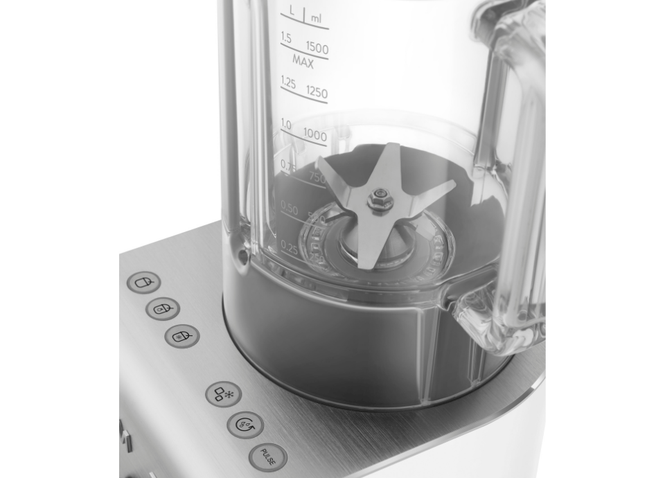 Bol gradué blender Smeg 1500ml avec lames 4 branches et commandes programmes