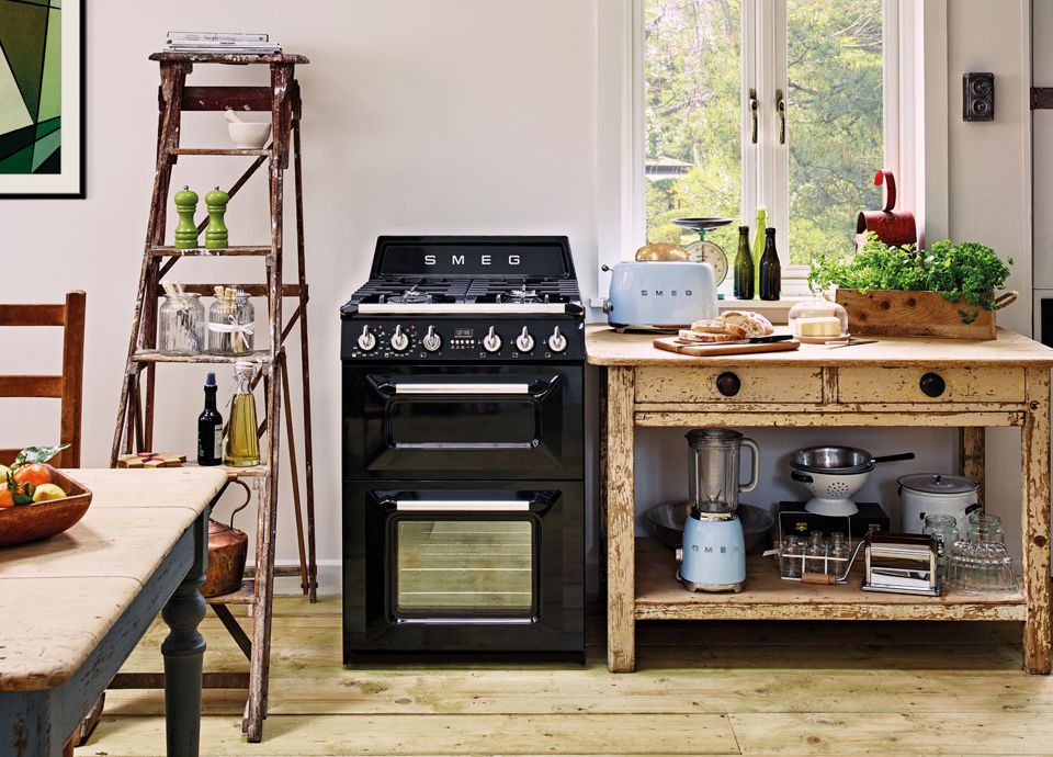 Piano de cuisson Victoria noir Smeg