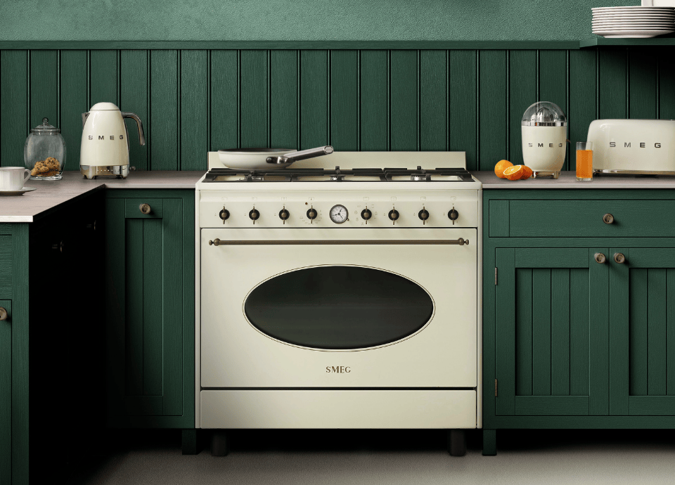 Piano de cuisson Coloniale Smeg crème CO96GMP9