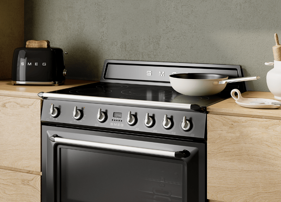 Piano de cuisson Victoria Smeg noir TR90IMBL