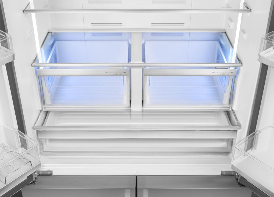 Tiroirs réfrigérateur avec système frais actifouverts