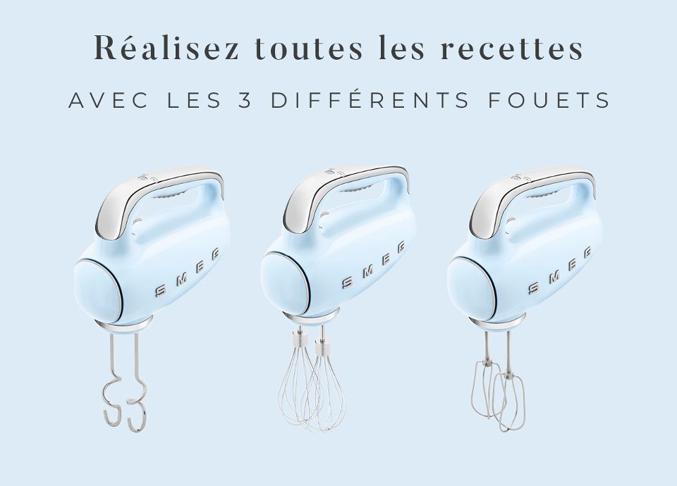 Adaptez la bonne vitesse du batteur &agrave; main SMEG