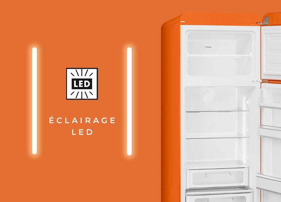 l'&eacute;clairage led des r&eacute;frig&eacute;rateurs ann&eacute;es 50 SMEG