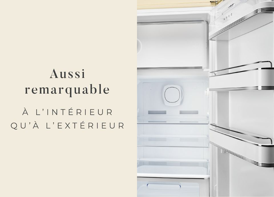 L'int&eacute;rieur des r&eacute;frig&eacute;rateurs Ann&eacute;es 50 SMEG
