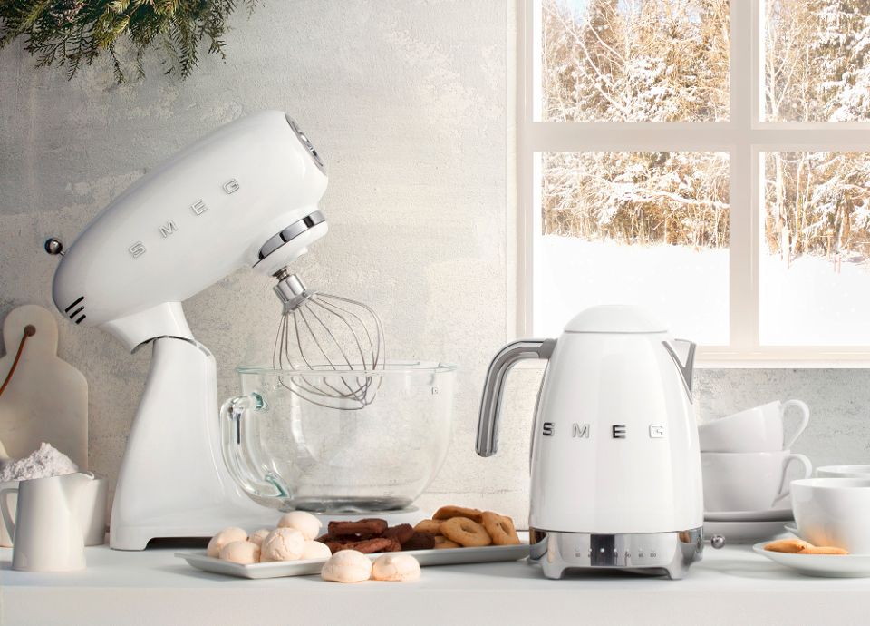 La B&ucirc;che de No&euml;l : Marron et chocolat blanc avec SMEG