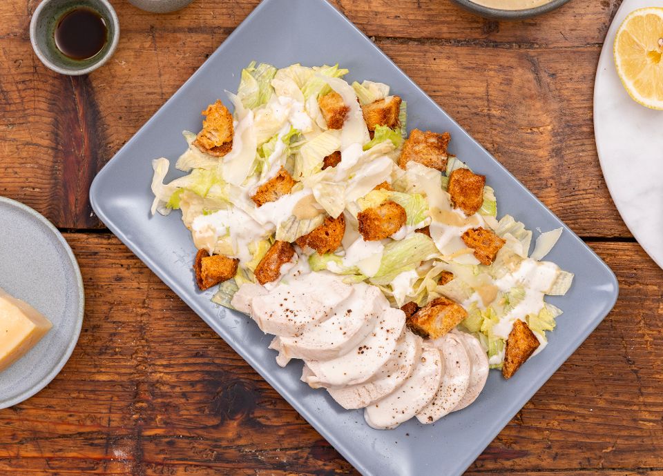 Salade César au poulet vapeur | Recettes Smeg