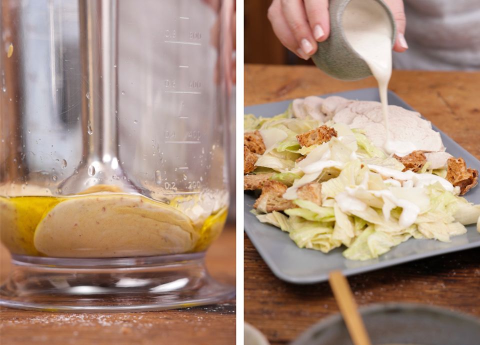 Salade César au poulet vapeur