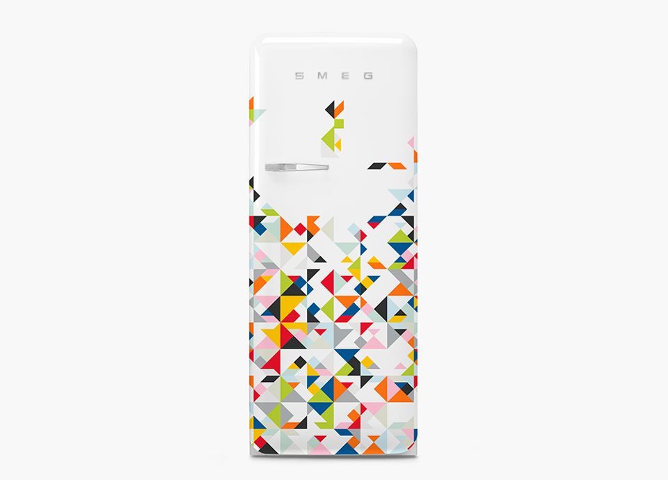 Smeg FAB28 refrigerator reinterpreted by Matteo De Luca