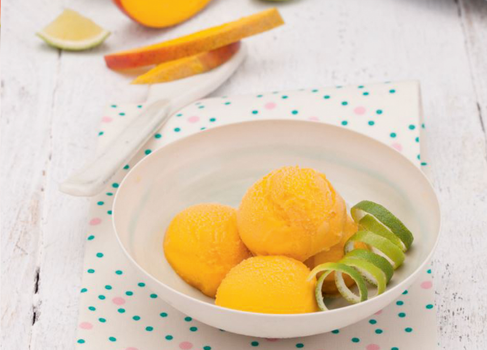 Sorbetto al mango e lime