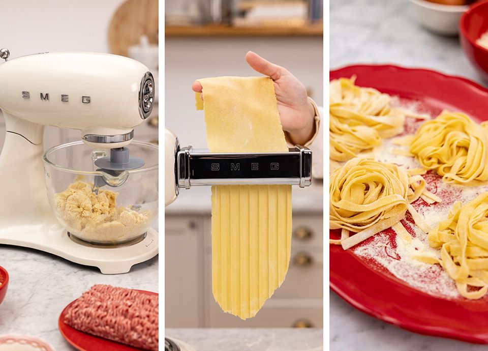 Fettuccine con polpettine al sugo