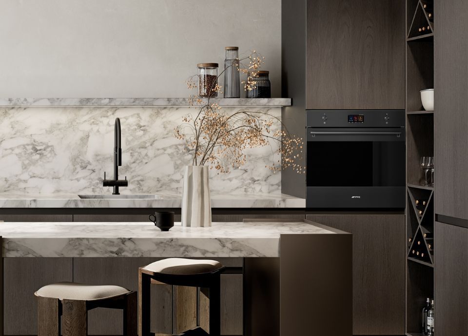 Varmluftsugn med ånga och mikrovågsfunktion