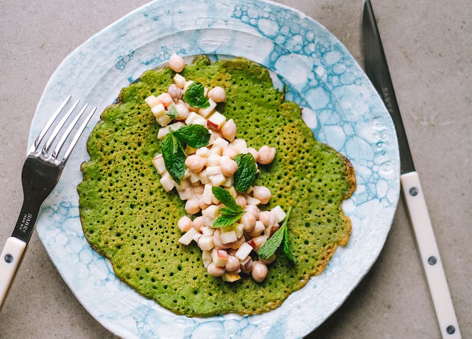 Fyldt krydderurtegalette