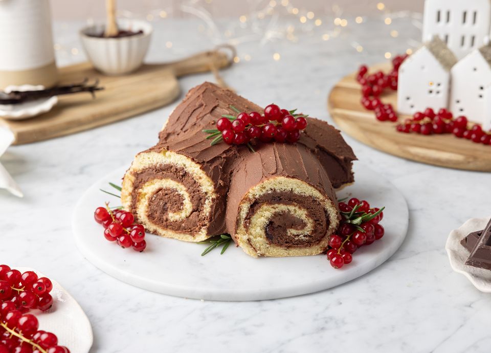 Tronco de Navidad de chocolate