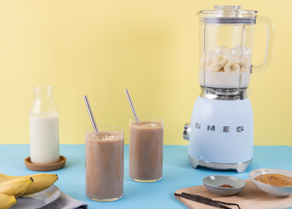 Batido de plátano y crema de cacahuetes