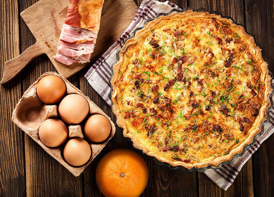 Quiche de panceta a la naranja