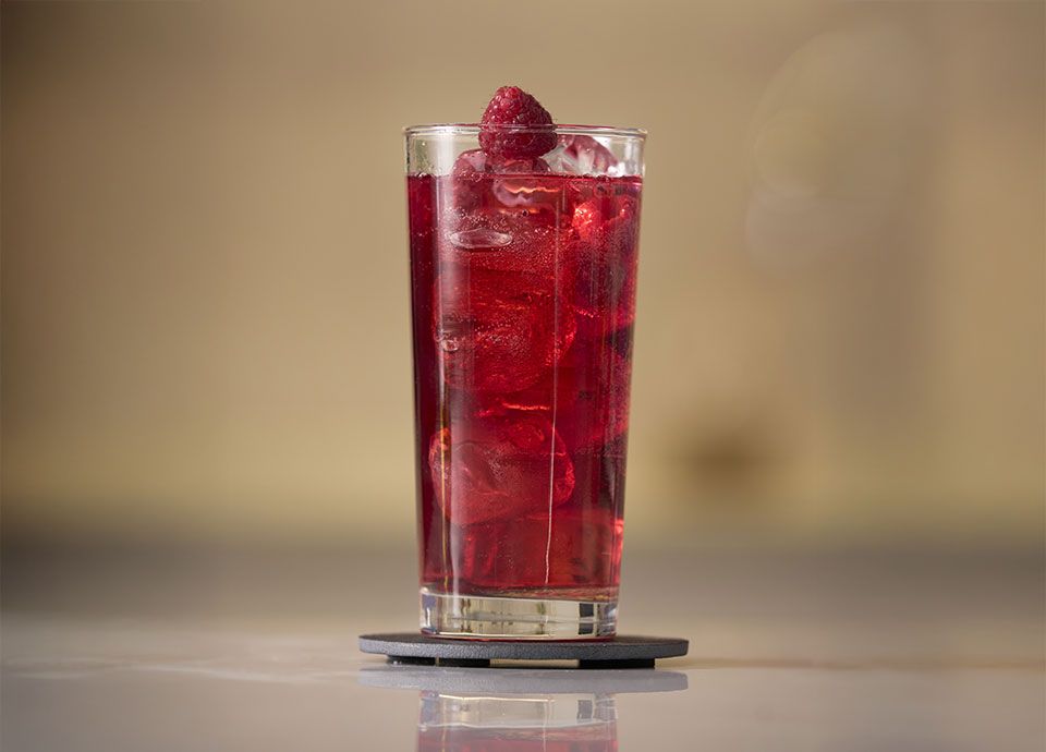 Framboos-hibiscussoda