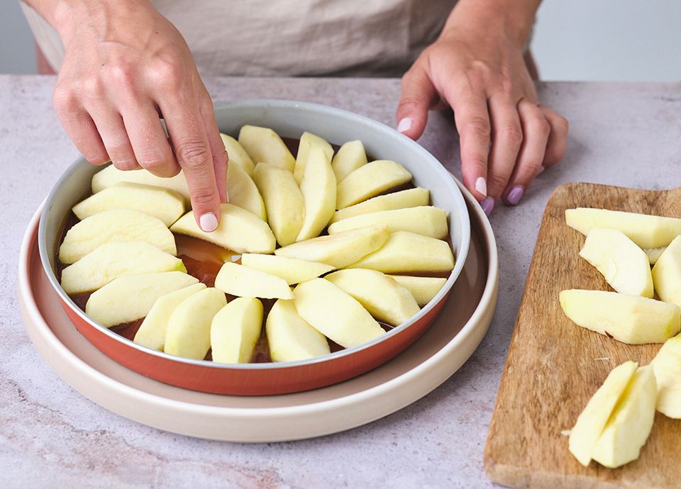 Tarte Tatin with vanilla ice cream