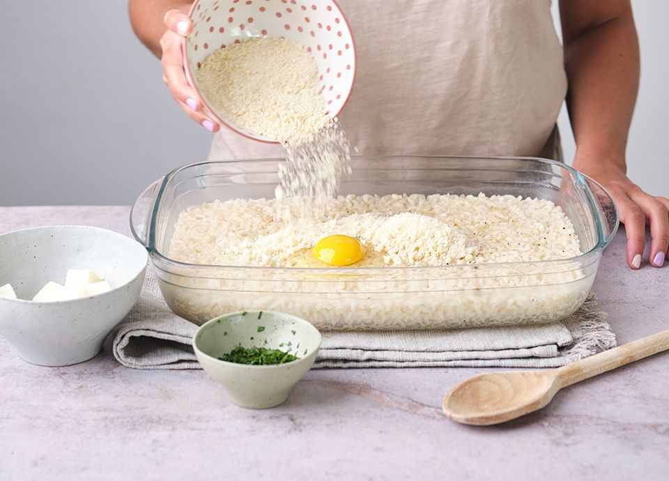 Rice savarins with mushrooms and truffle