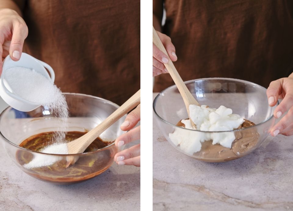 Chocolate cupcake with a dripping heart and raspberry coulis