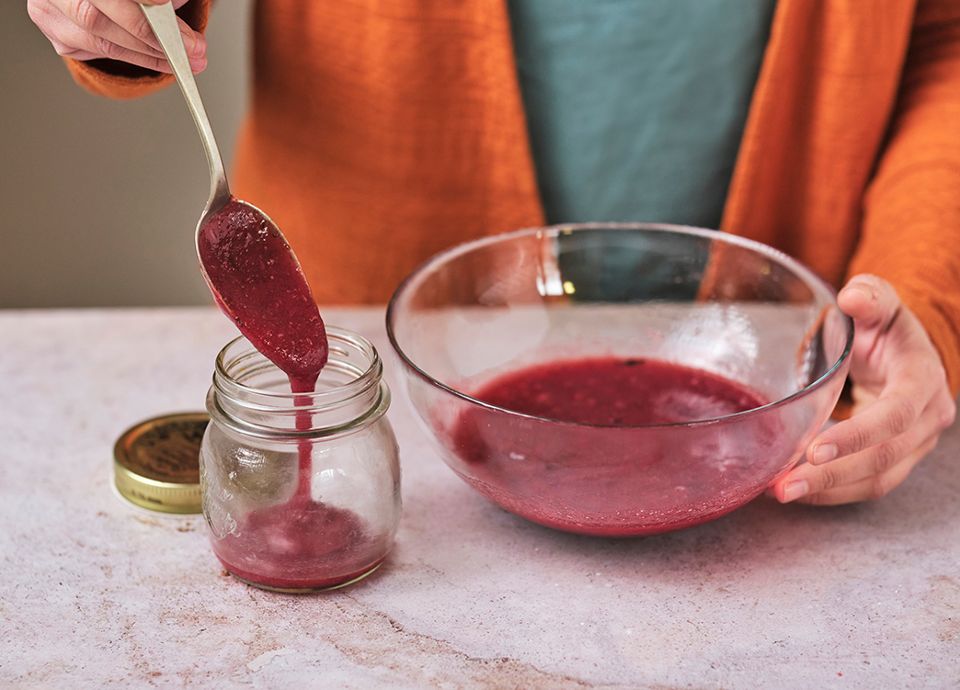 Vanilla and strawberry jam