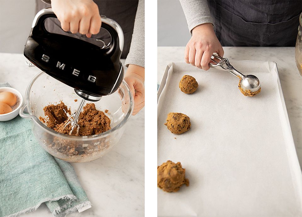 Salted caramel and chocolate cookies