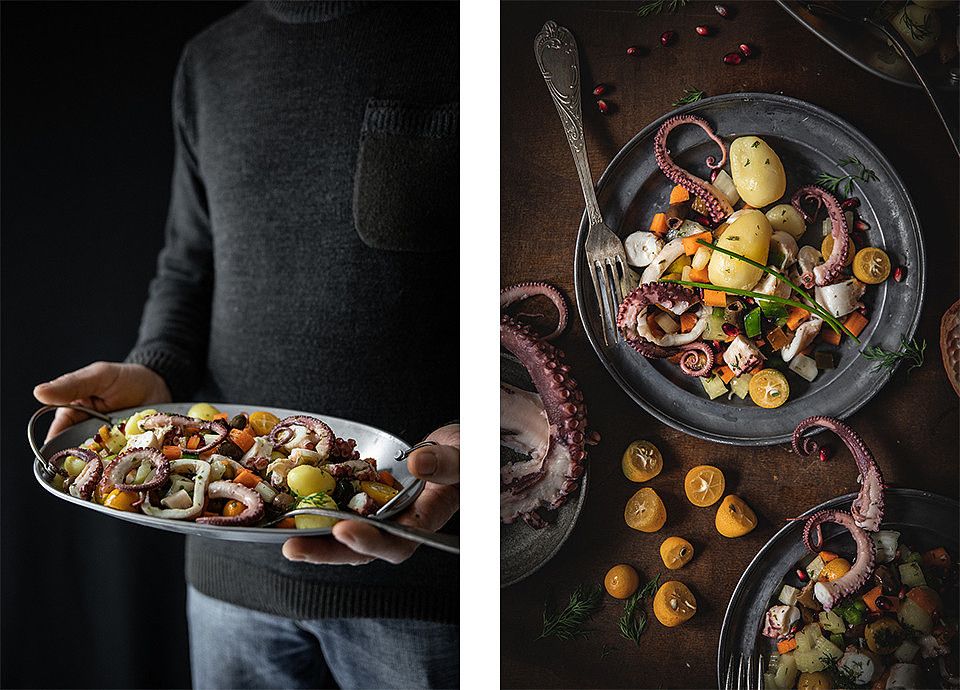 Octopus salads