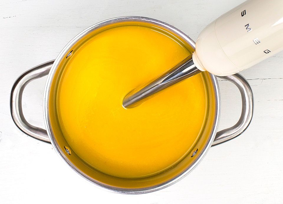 Pumpkin soup with ginger and tumeric